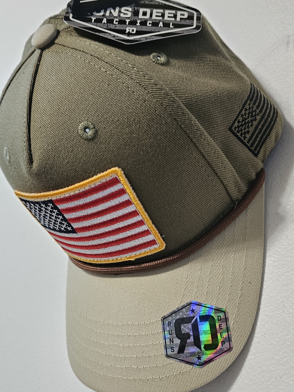 Men's Olive & Khaki Patch Cap